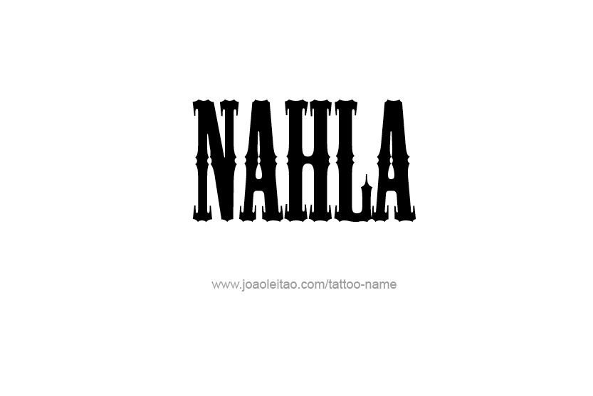 Tattoo Design Name Nahla