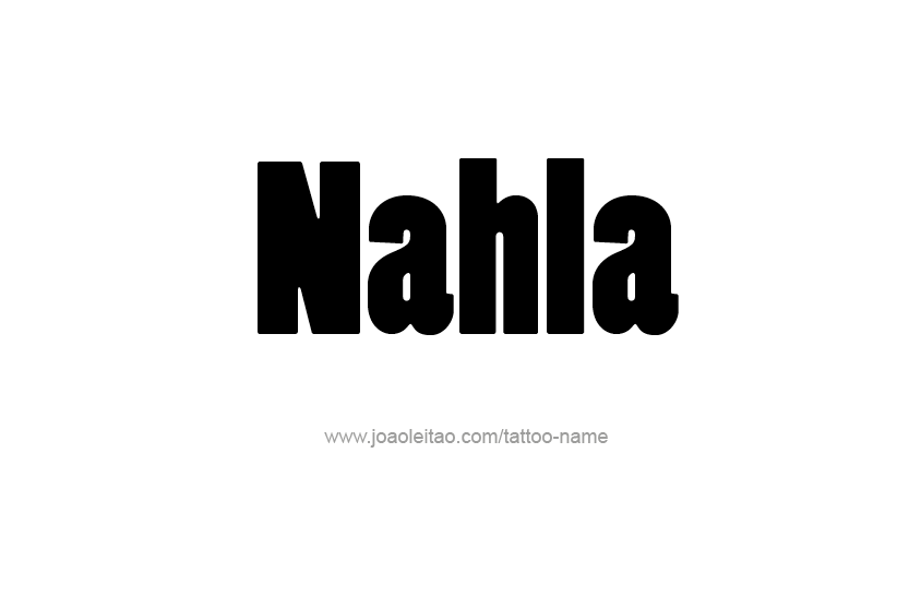 Tattoo Design Name Nahla