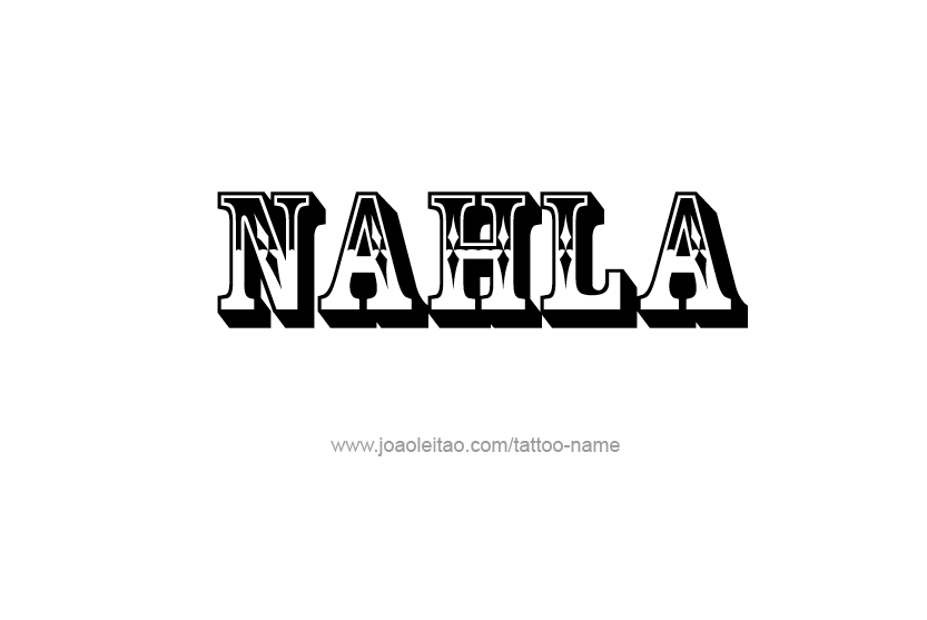 Tattoo Design Name Nahla