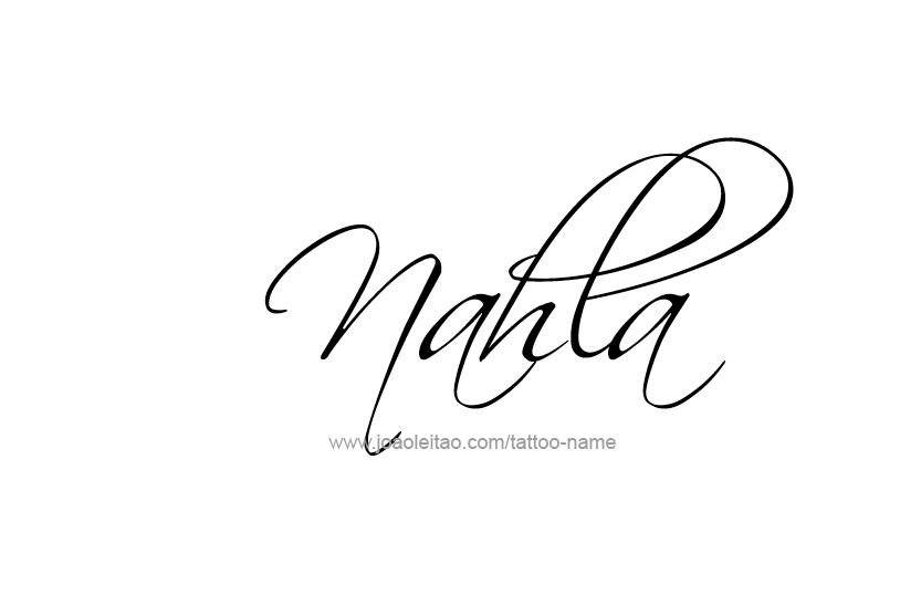 Tattoo Design Name Nahla