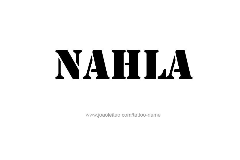 Tattoo Design Name Nahla