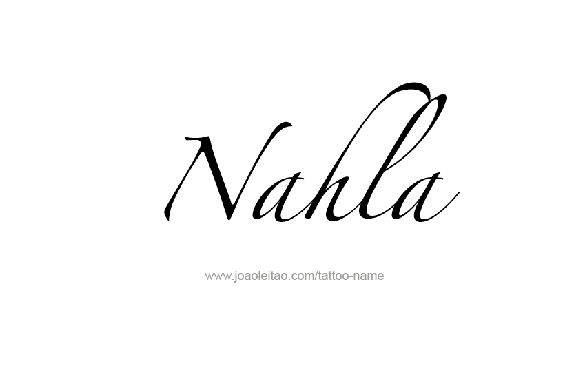 Tattoo Design Name Nahla