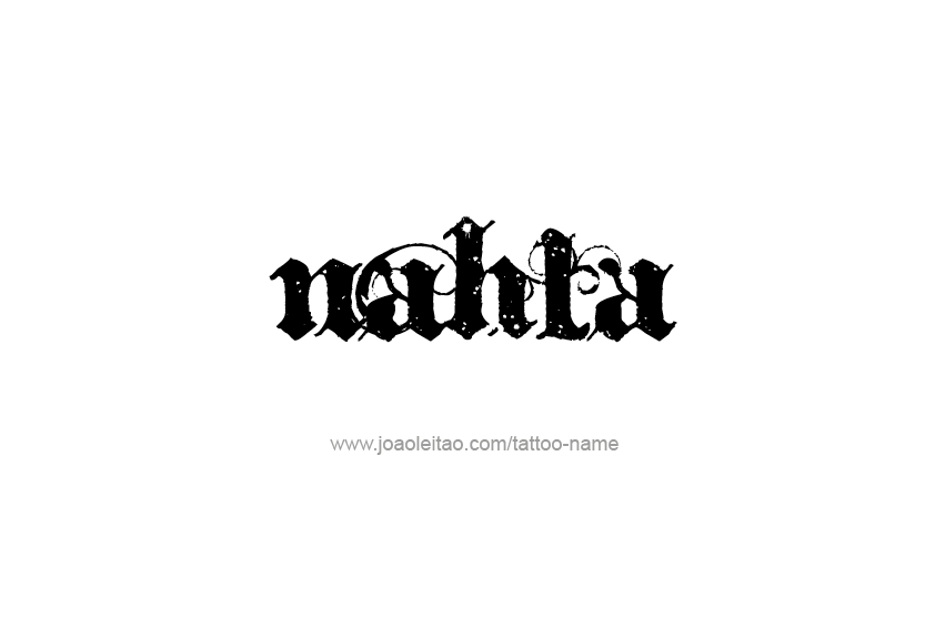 Tattoo Design Name Nahla