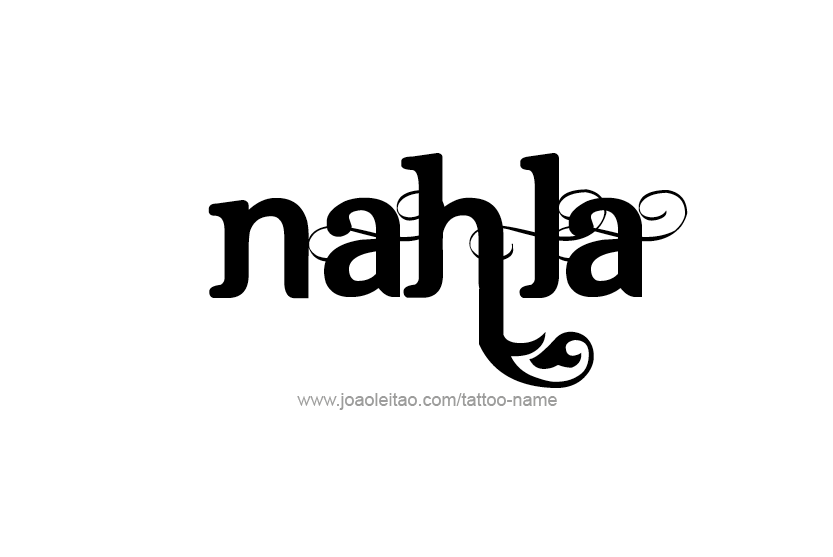 Tattoo Design Name Nahla