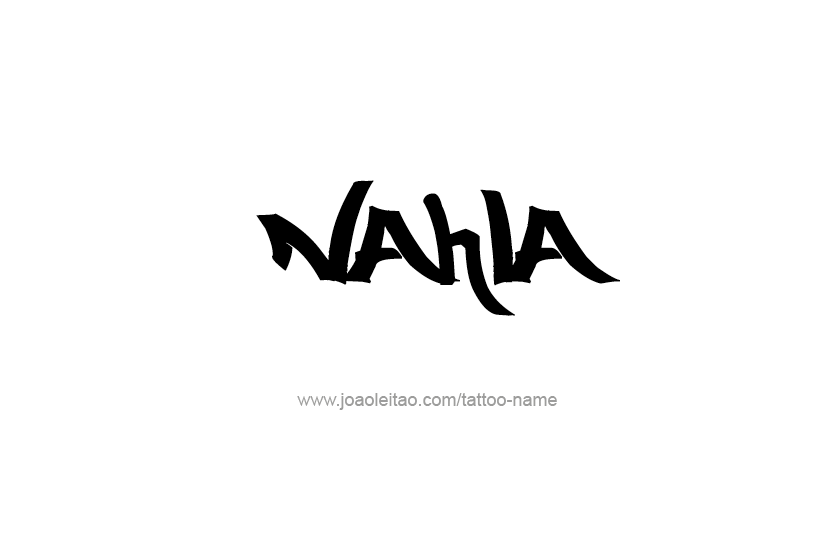 Tattoo Design Name Nahla