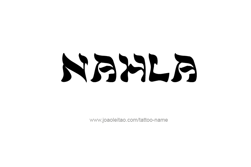 Tattoo Design Name Nahla