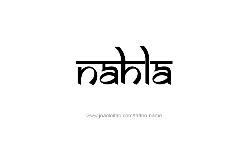 Tattoo Design Name Nahla