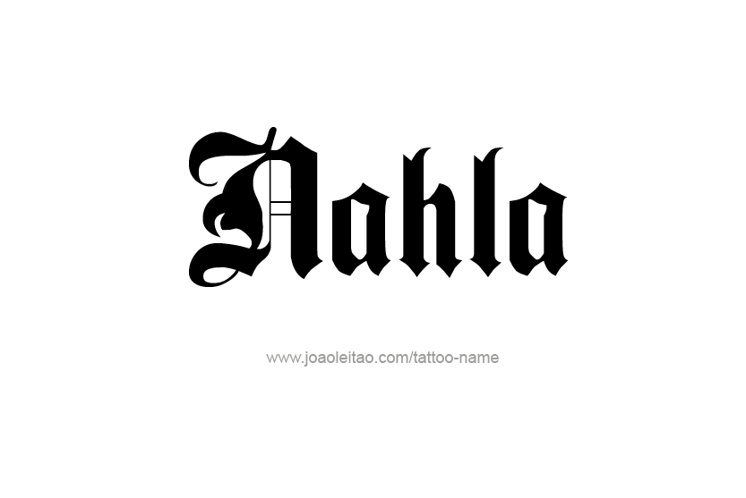 Tattoo Design Name Nahla