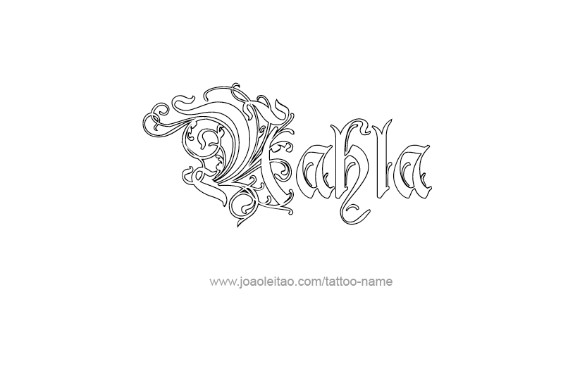 Tattoo Design Name Nahla