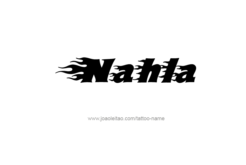 Tattoo Design Name Nahla