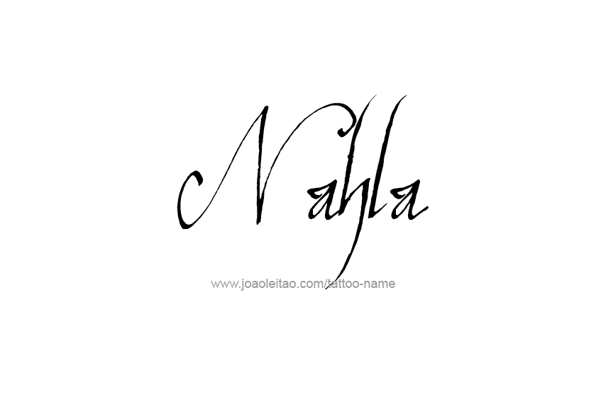 Tattoo Design Name Nahla