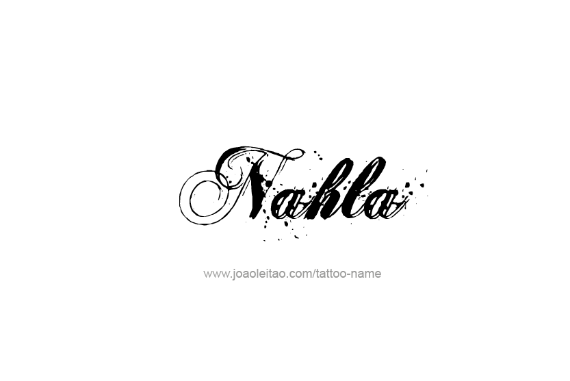 Tattoo Design Name Nahla