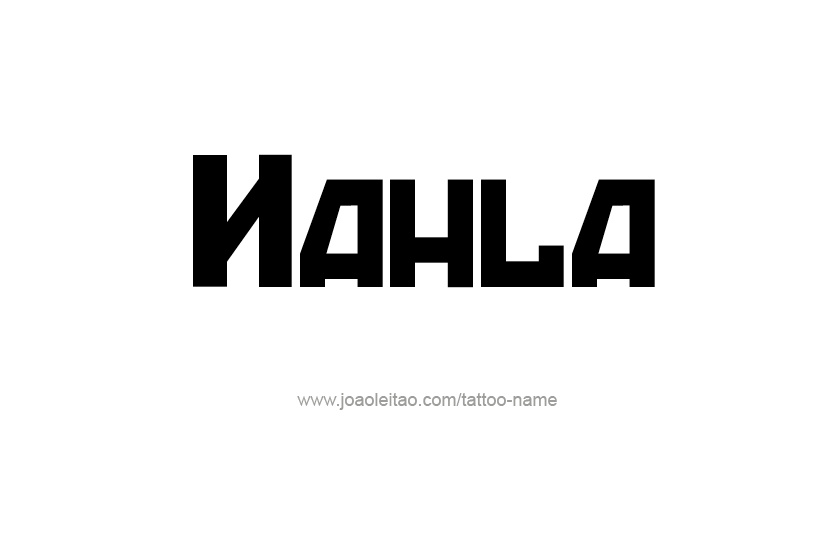 Tattoo Design Name Nahla