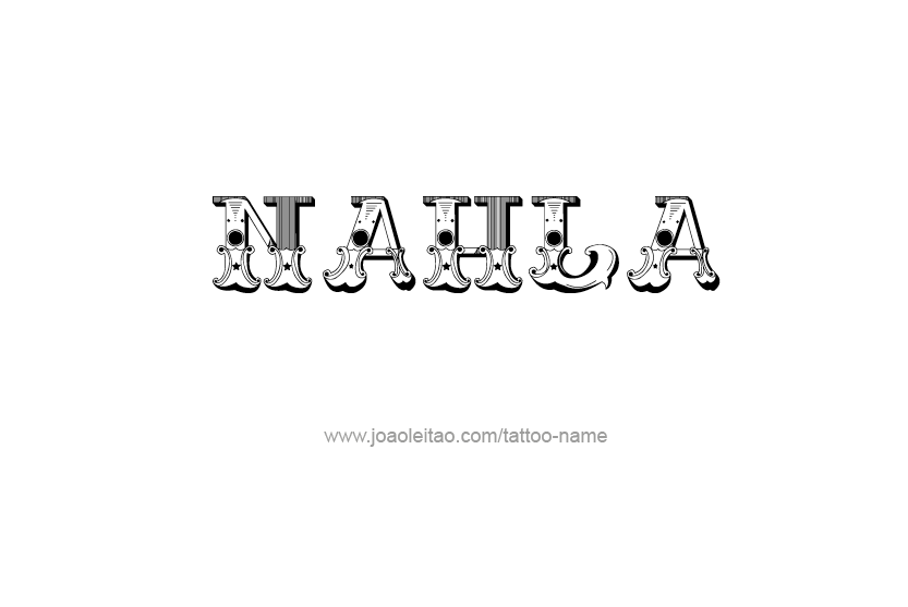 Tattoo Design Name Nahla