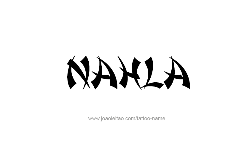 Tattoo Design Name Nahla