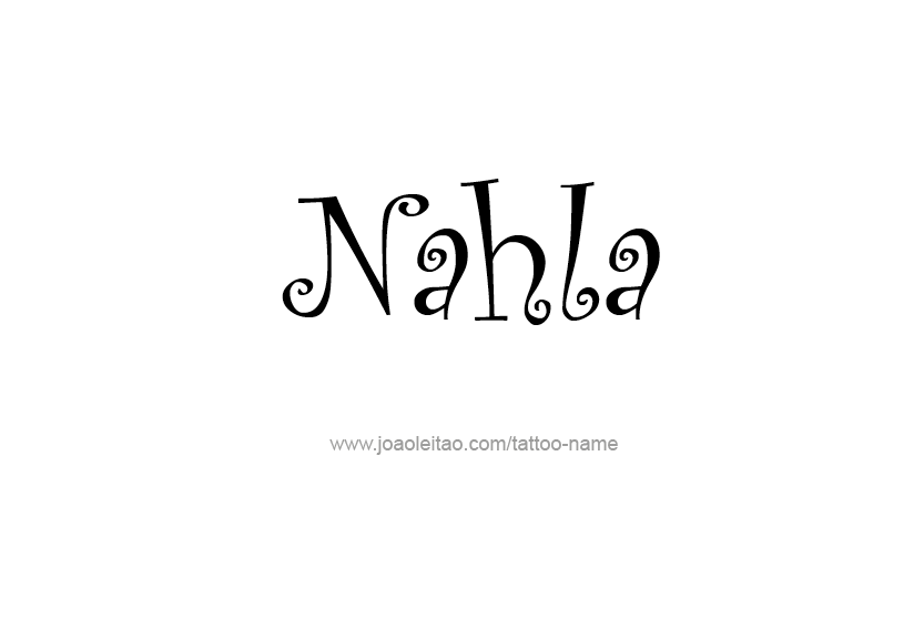 Tattoo Design Name Nahla