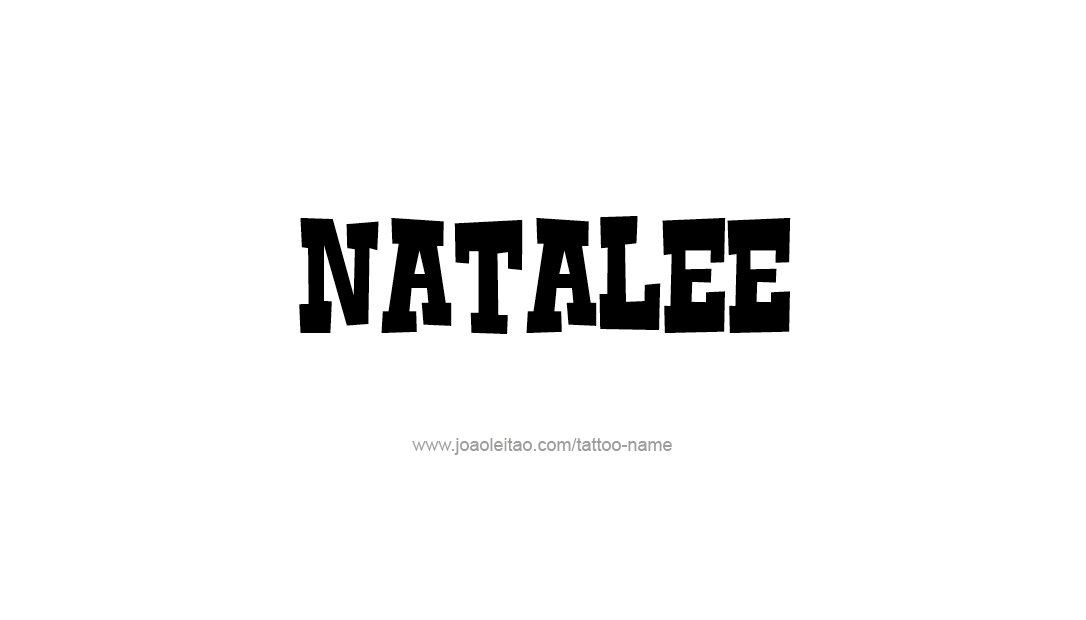 Tattoo Design Name Natalee