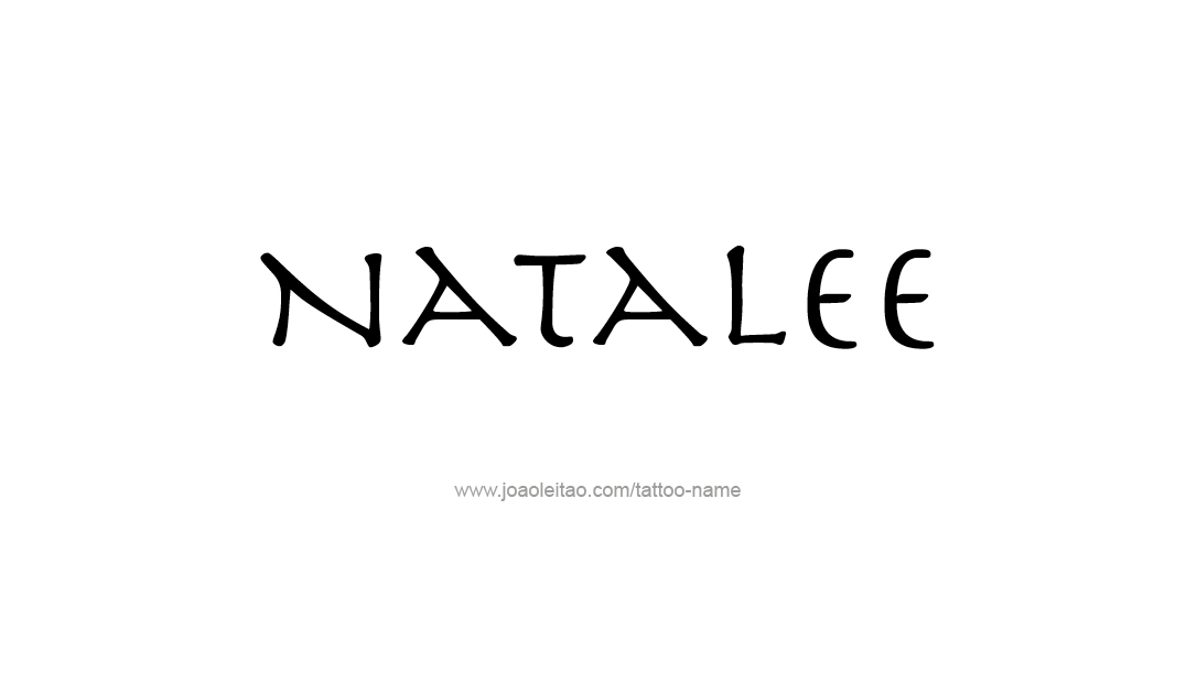 Tattoo Design Name Natalee