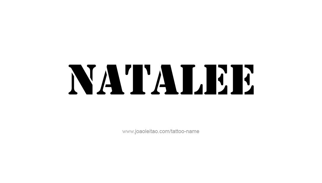 Tattoo Design Name Natalee