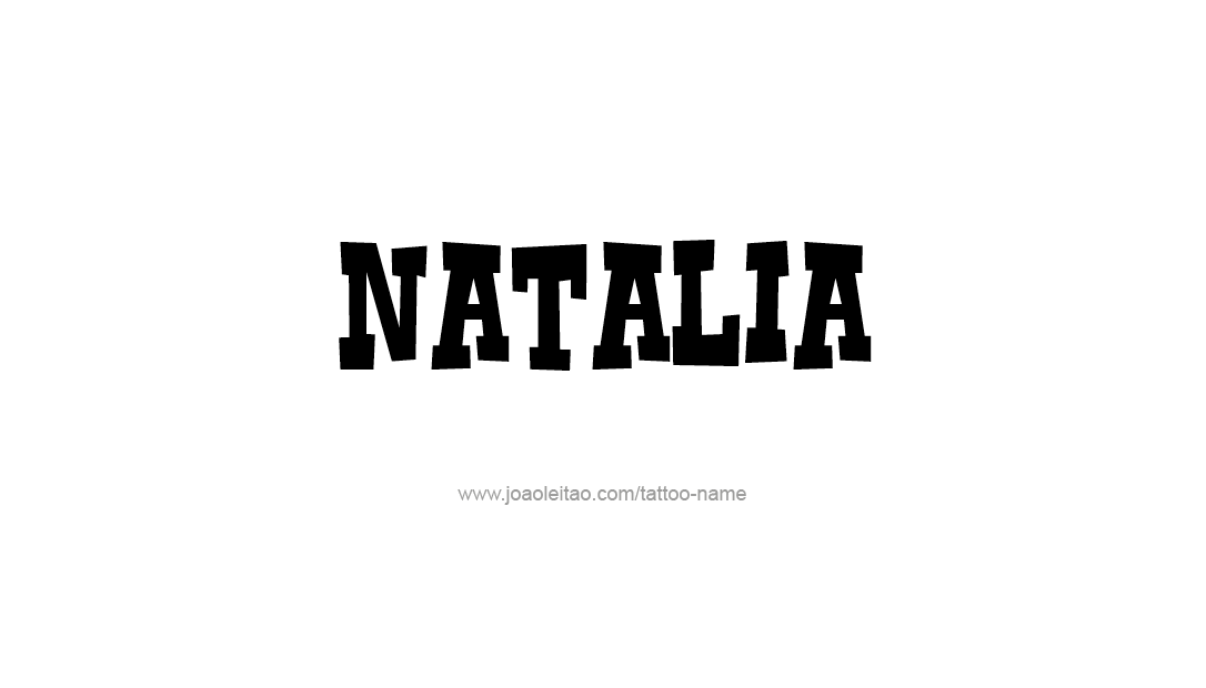 Tattoo Design Name Natalia