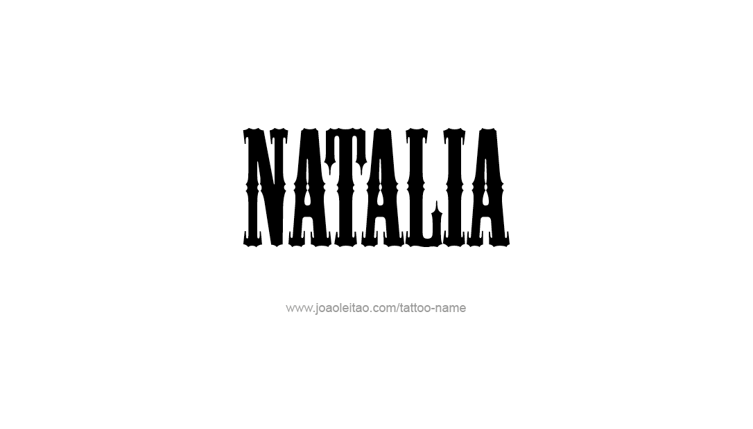 Tattoo Design Name Natalia