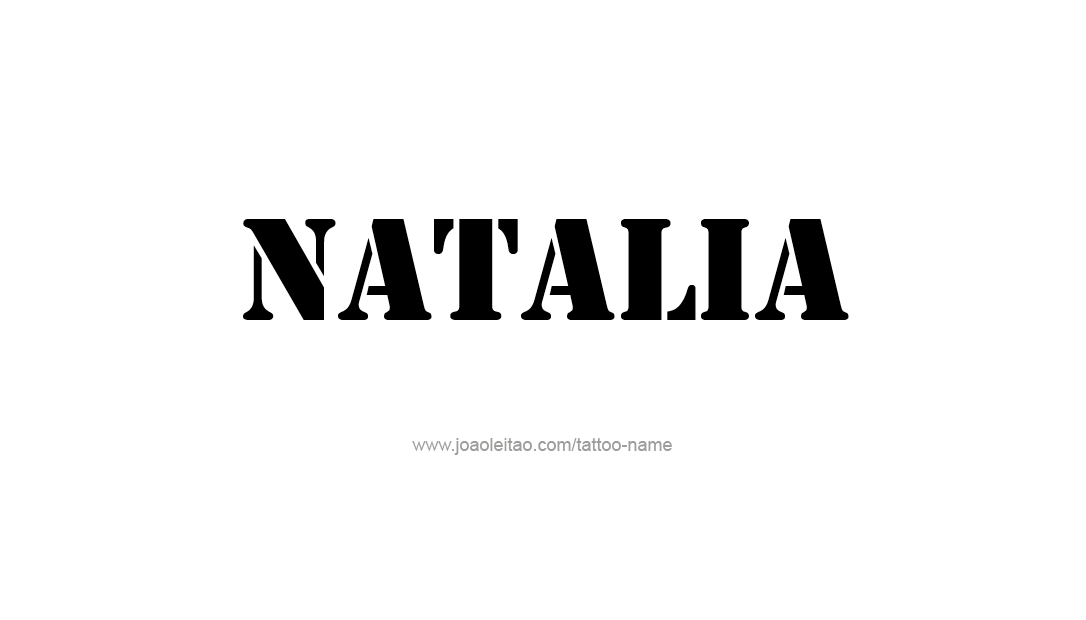 Tattoo Design Name Natalia