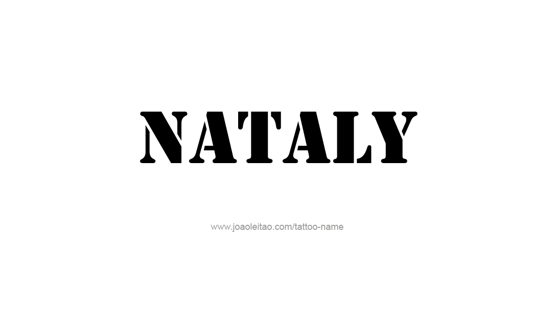 Tattoo Design Name Nataly