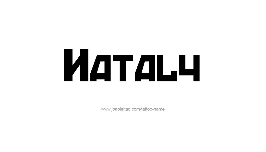 Tattoo Design Name Nataly