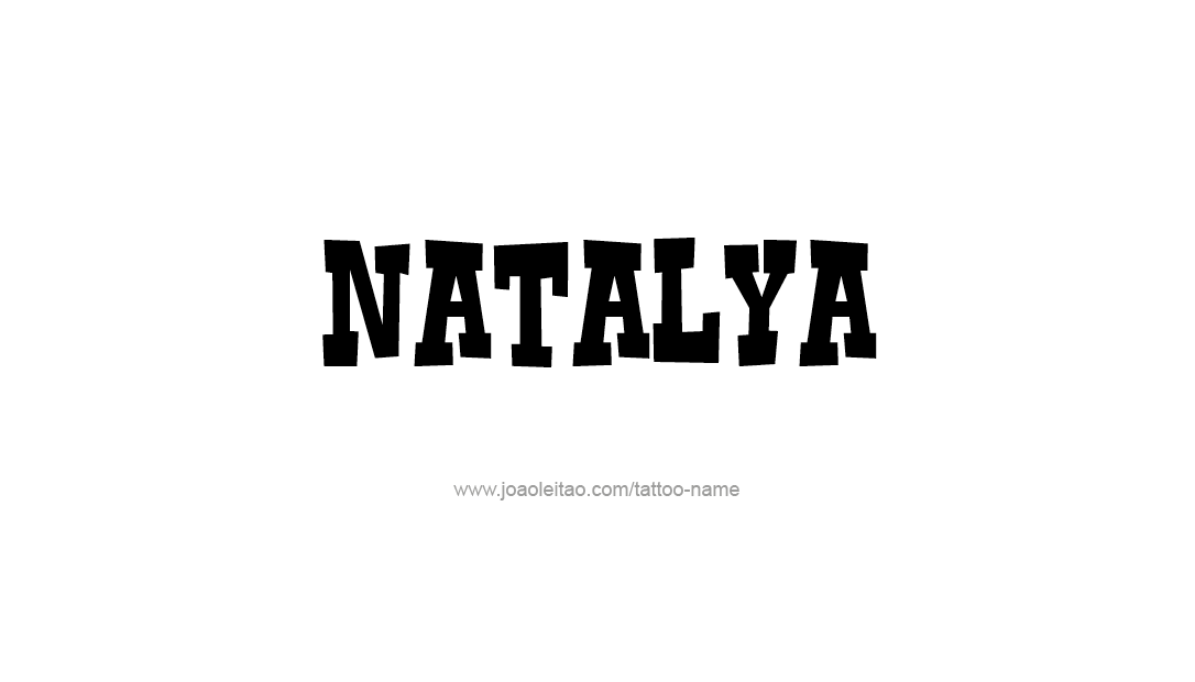 Tattoo Design Name Natalya