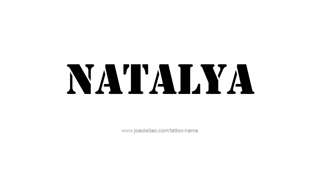 Tattoo Design Name Natalya