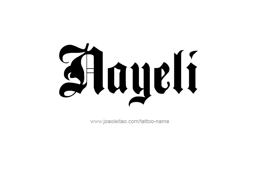 Tattoo Design Name Nayeli