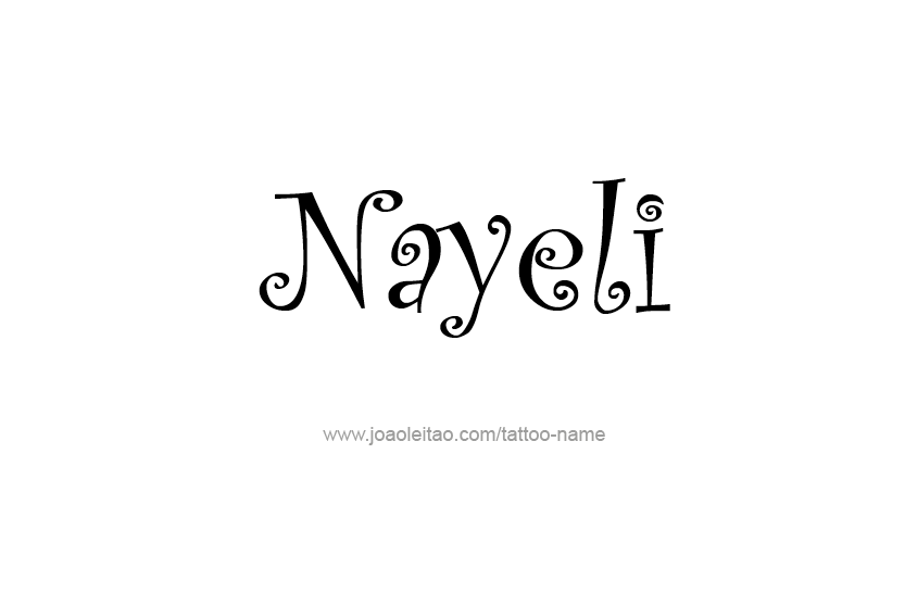 Tattoo Design Name Nayeli