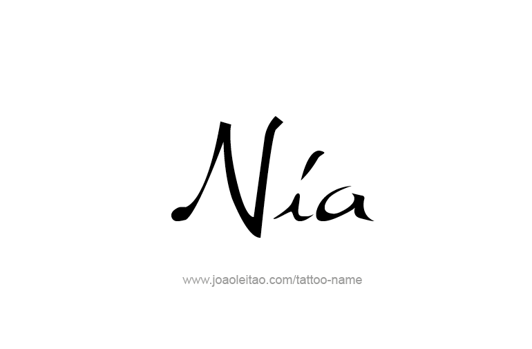 Tattoo Design Name Nia