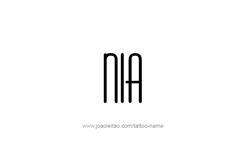 Tattoo Design Name Nia