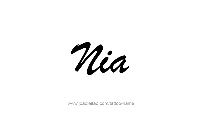 Tattoo Design Name Nia