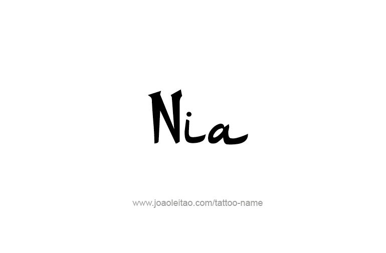 Tattoo Design Name Nia