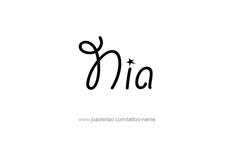 Tattoo Design Name Nia