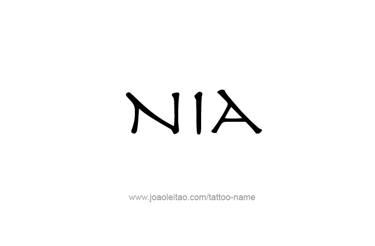 Tattoo Design Name Nia