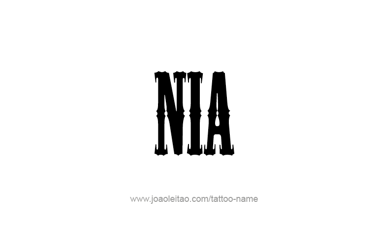 Tattoo Design Name Nia