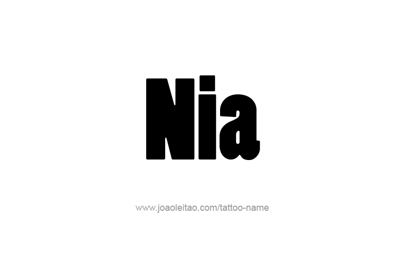 Tattoo Design Name Nia