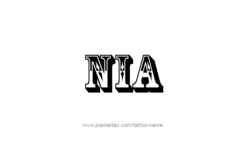 Tattoo Design Name Nia