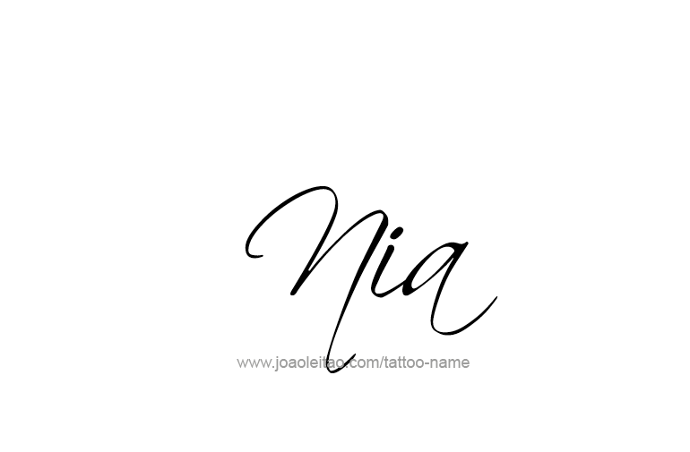 Tattoo Design Name Nia