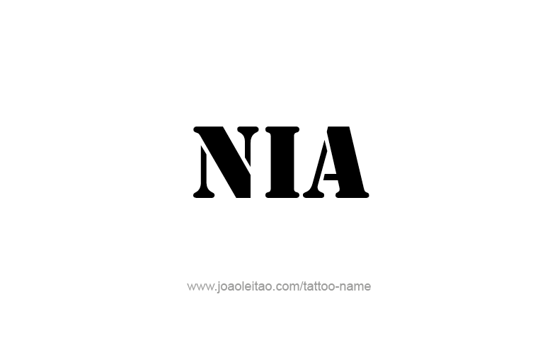 Tattoo Design Name Nia