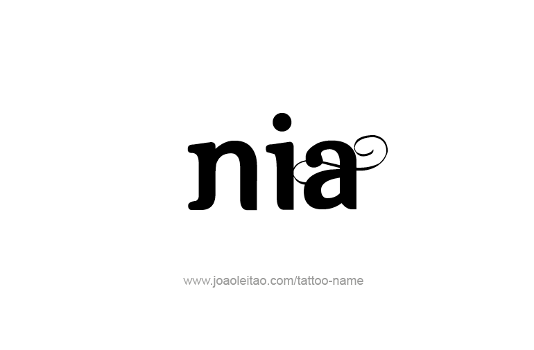 Tattoo Design Name Nia