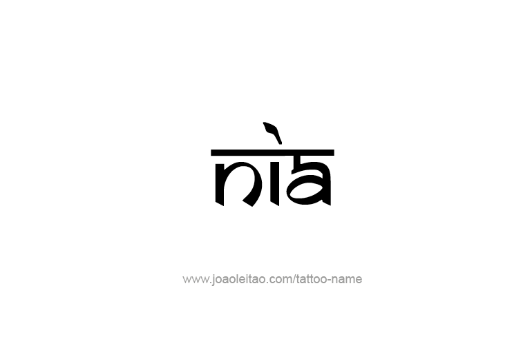 Tattoo Design Name Nia