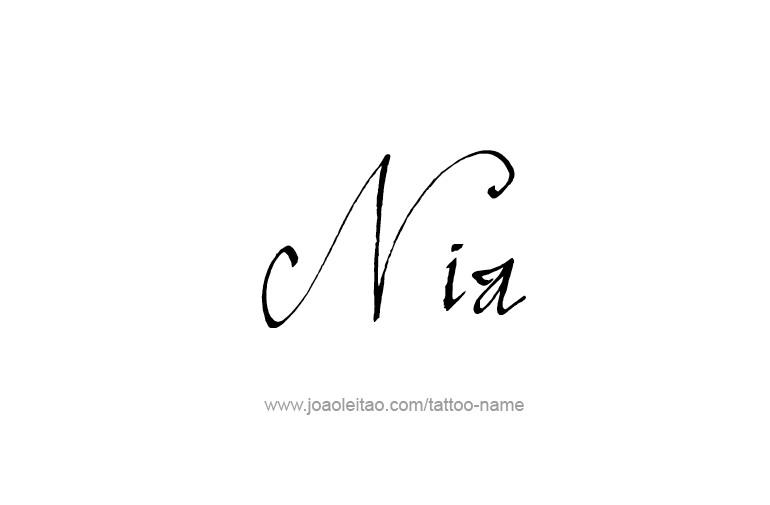 Tattoo Design Name Nia