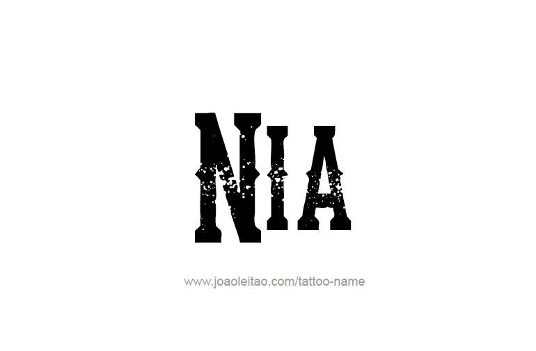 Tattoo Design Name Nia