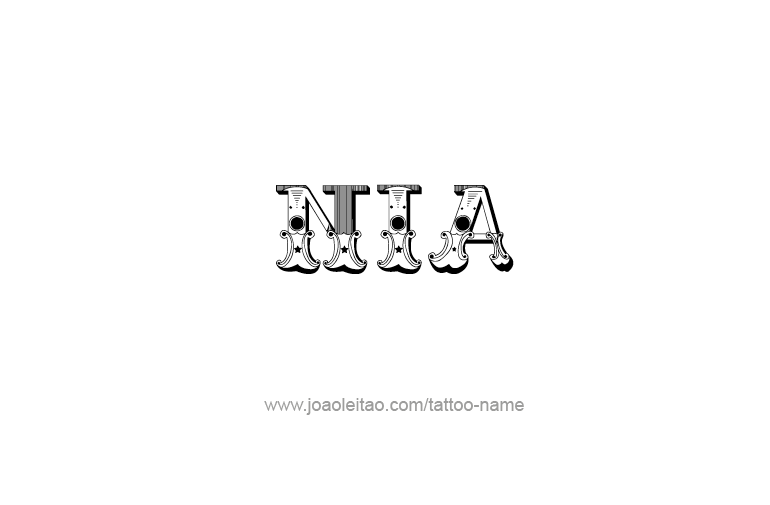 Tattoo Design Name Nia