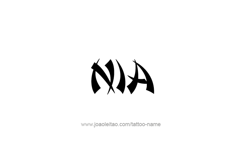 Tattoo Design Name Nia