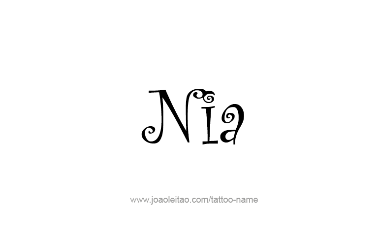 Tattoo Design Name Nia